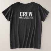 クルースタッフメンバーフロント&バックプリントウィメンズ プラスサイズTシャツ (デザイン裏面)