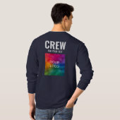 クルースタッフメンバーMens両面長袖 Tシャツ (裏面フル)