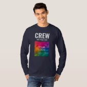 クルースタッフメンバーMens両面長袖 Tシャツ (正面フル)