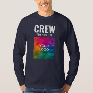 クルースタッフメンバーMens両面長袖 Tシャツ
