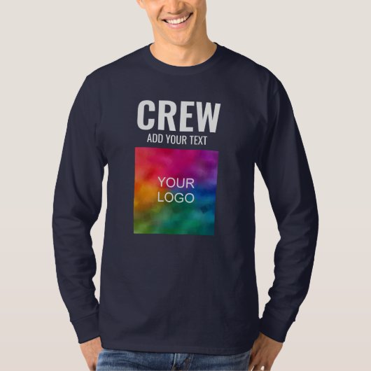 クルースタッフメンバーMens両面長袖 Tシャツ (正面)