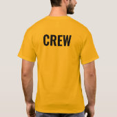 クルースタッフ金ゴールドカラー両面デザインメンズ Tシャツ (裏面)