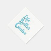 クルーズいかりクルーズ船クルーイで人生は良い スタンダードカクテルナプキン (角)