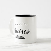 クルーズおもしろいのために働く ツートーンマグカップ (正面左)