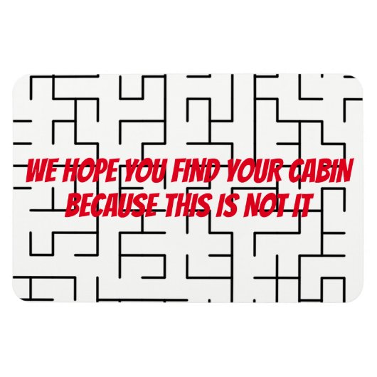 クルーズおもしろいキャビンのドアマグネット – あなたのキャビンを見つける マグネット (横)