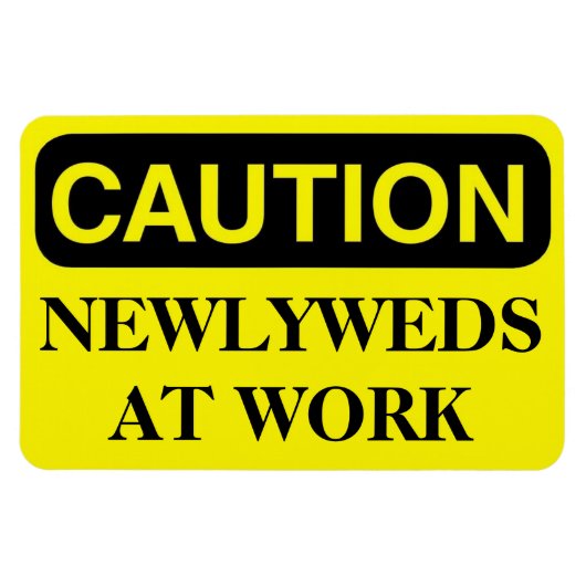 クルーズおもしろいキャビンのドア磁石 – 新婚の仕事場 マグネット (横)