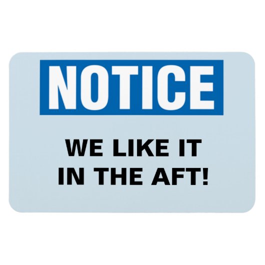 クルーズおもしろいキャビンのドア – 我々はAftでそれが好き! マグネット (横)