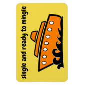 クルーズおもしろいキャビンドアマグネット – 独身の マグネット (縦)