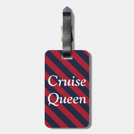 クルーズおもしろいクイーンラゲージタグギフト ラゲッジタグ (裏面縦)