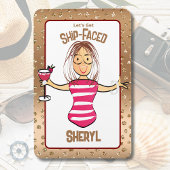 クルーズおもしろいシップの漫画の彼女のためのサイン マグネット