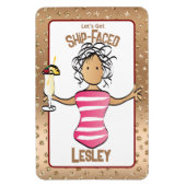 クルーズおもしろいバケーション船のドア マグネット (縦)