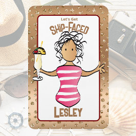 クルーズおもしろいバケーション船のドア マグネット