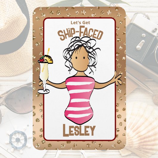 クルーズおもしろいバケーション船のドア マグネット