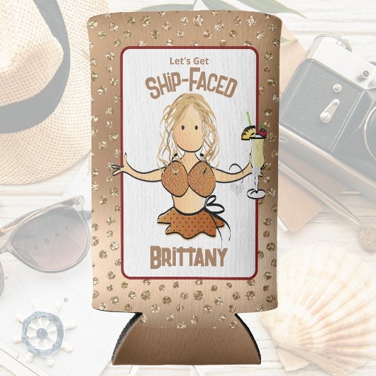 クルーズおもしろいビーチバガーリーケーションドリンク スリム缶クーラー