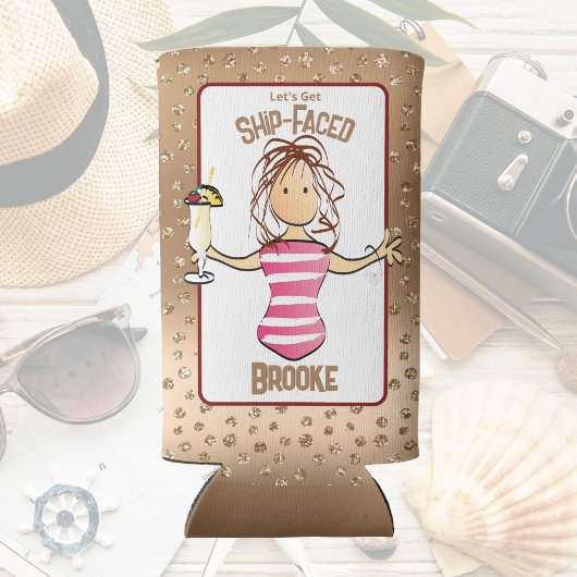 クルーズおもしろいビーチバケーションフォーザトロピカル スリム缶クーラー