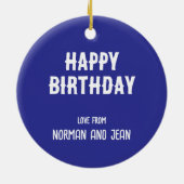 クルーズおもしろい恋人引用文クリスマス セラミックオーナメント (裏面)