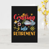 クルーズでの引退 退役したクルーズ船のバケーション カード (黄色い花)