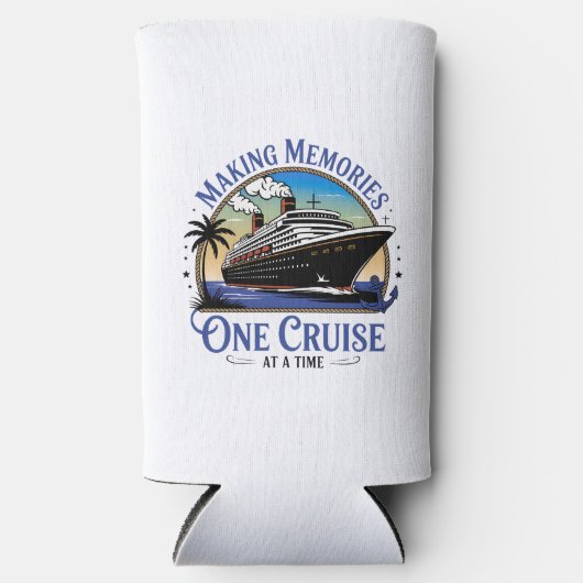 クルーズで思い出を作ろう スリム缶クーラー (正面)