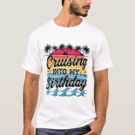 クルーズで誕生日を祝おうレトロクルーズTシャツ Tシャツ