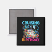クルーズで4歳の誕生日旅行クルーズ誕生日 マグネット (正面/裏面)