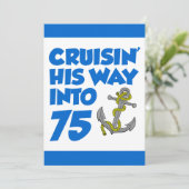 クルーズで75歳へようこそ招待状 招待状 (スタンド正面)