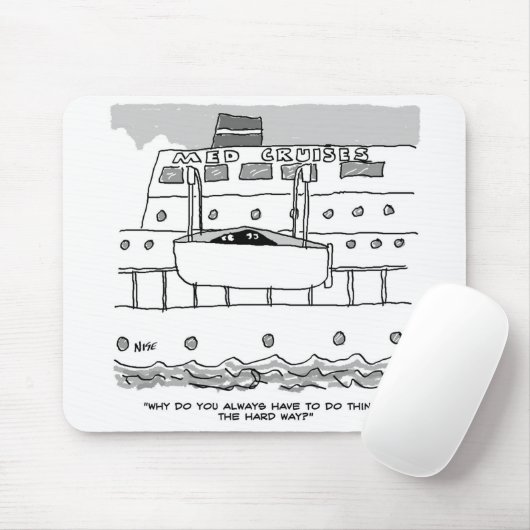 クルーズのストウエイが救命艇に隠れている マウスパッド (マウス)