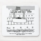 クルーズのストウエイが救命艇に隠れている マウスパッド (正面)