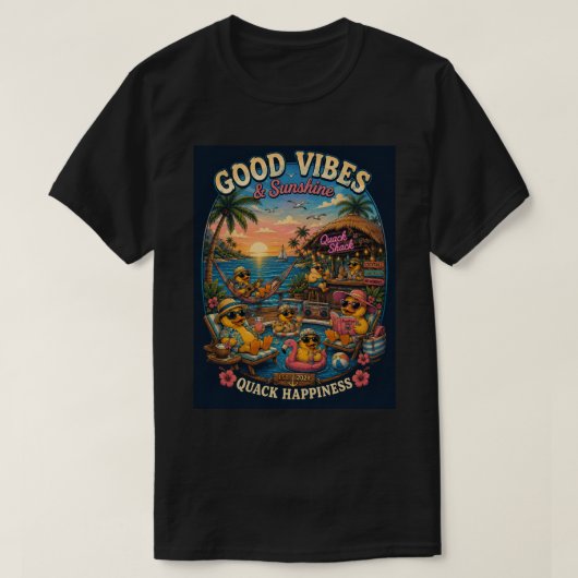 クルーズのラバーダック - 休日のアヒル Tシャツ (デザイン正面)