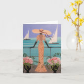 クルーズのレディ、ノートカード カード (黄色い花)