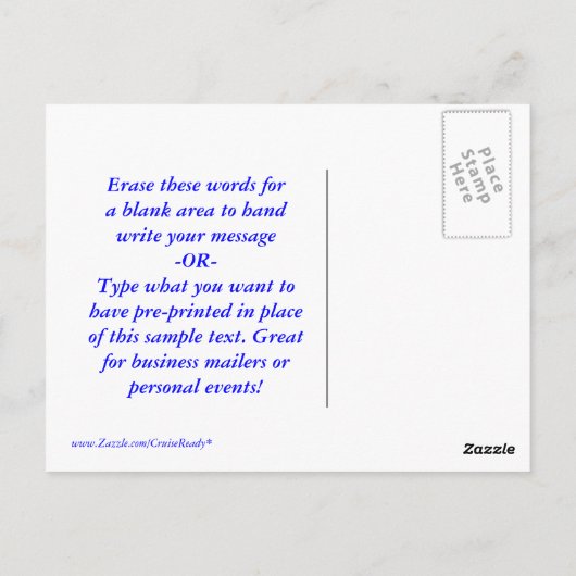 クルーズはがき ポストカード (裏面)
