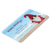 クルーズアイランドビーチクリスマスホリデー格言キャビン マグネット (左側)