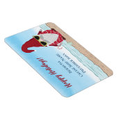 クルーズアイランドビーチクリスマスホリデー格言キャビン マグネット (右側)