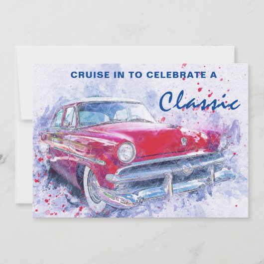 クルーズインクラシック誕生日招待状 招待状 (正面)