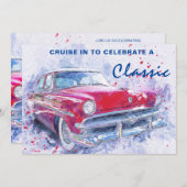クルーズインクラシック誕生日招待状 招待状 (正面/裏面)