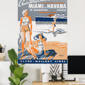 クルーズウェイサマーバケーションズ1937ヴィンテージフライヤー ポスター (ホームオフィス)