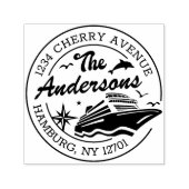 クルーズカスタムシップ付き差出人住所 セルフインキングスタンプ (デザイン)