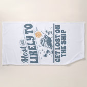 クルーズカスタムマッチンググループクルーズが最も多い ビーチタオル (正面)