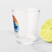 クルーズカッコいいシップ家族旅行サンセットパーソナライズされた ショットグラス (右)