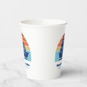 クルーズカッコいいシップ家族旅行サンセットパーソナライズされた 紙コップ (左)