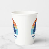 クルーズカッコいいシップ家族旅行サンセットパーソナライズされた 紙コップ (右)