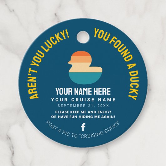 クルーズカリブのダック フェイバータグ (正面)