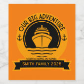 クルーズカリブのバケーション ワインラベル (シングルラベル)