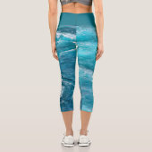 クルーズカリブの乱流ターコイズ水 カプリレギンス (裏面)