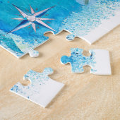 クルーズカリブの旅行ポスターマップ西アンティル ジグソーパズル (側面)