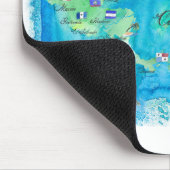 クルーズカリブの旅行ポスターマップ西アンティル マウスパッド (コーナー)