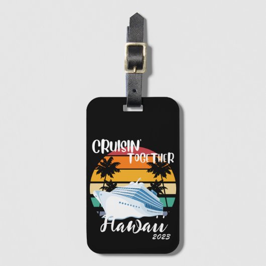 クルーズカリブの2023ファミリーフレンズグループ旅行 ラゲッジタグ (正面縦)