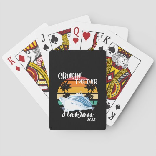 クルーズカリブの2025ファミリーフレンズグループ旅行 トランプ (裏面)