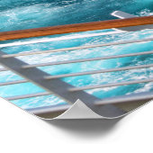 クルーズカリブの-ターコイズウェイク写真 ポスター (角)