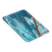 クルーズカリブの-ターコイズウェイク写真 マグネット (右側)