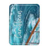 クルーズカリブの-ターコイズウェイク写真 マグネット (縦)